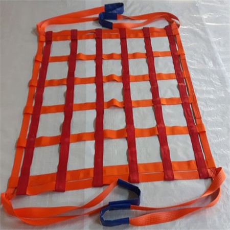 Flat lifting net, flat belt lifting net, flat cargo lifting net bag, sling lifting net, lifting belt, net bag