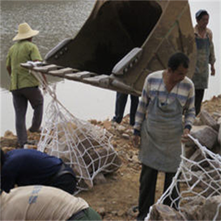 Nylon stone throwing net bag, stone lifting net, cargo lifting net, 3x3m, hand woven stone throwing nylon rope net bag