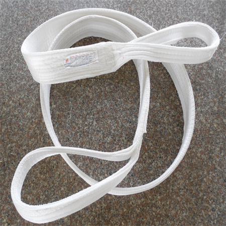 White nylon sling, white flat large tonnage lifting sling, white nylon double buckle lifting flat sling,