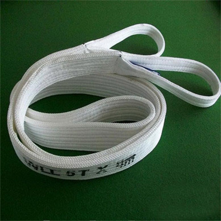 White lifting strap, white sling, white flat lifting strap