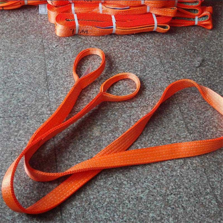 Double buckle lifting sling, large tonnage lifting sling, wear-resistant lifting sling, flat lifting rope, flat lifting crane sling