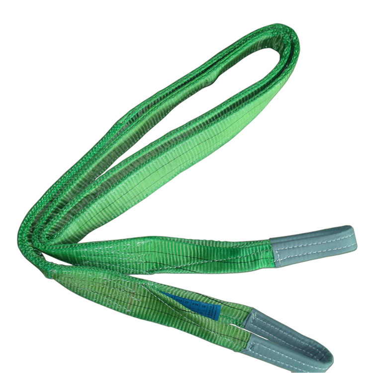 Reinforced lifting straps with colored flat and sheathed lifting straps